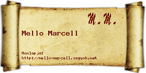 Mello Marcell névjegykártya